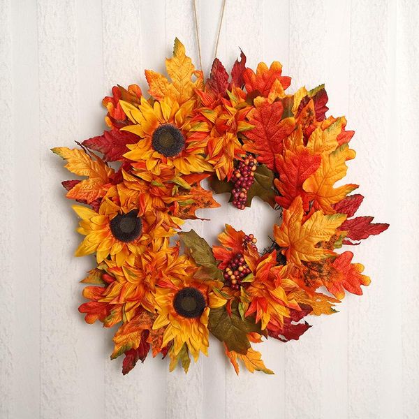 

sunflower wreath handmade classic flower lining decoration suitable decorative flowers & wreaths