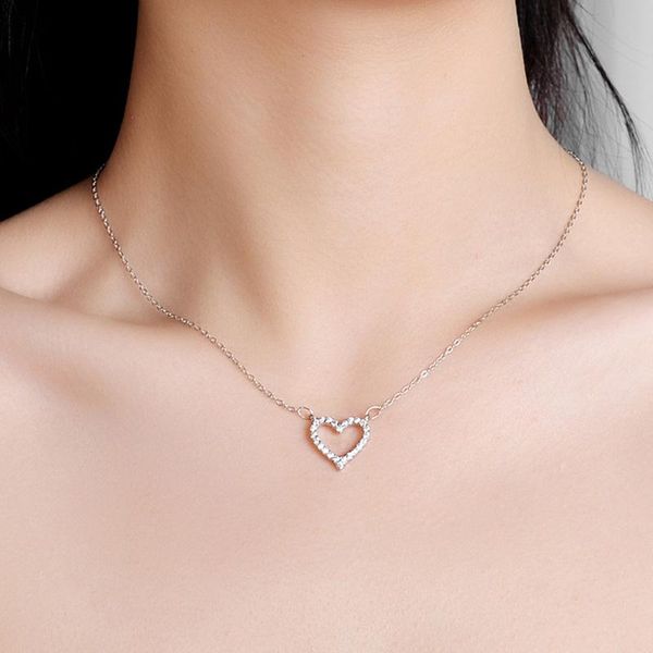

chokers women's rhinestone heart choker necklace, Golden;silver