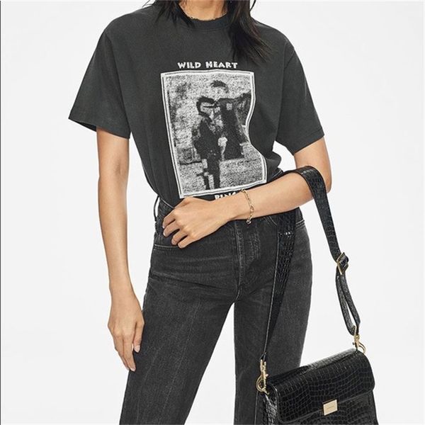 

women's t-shirt vintage t-shirt, furry portrait print, short sleeve round neck urban trend, White