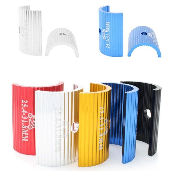 

bike handlebars &components 1pair road bicycle reducer aperture adjust adapter shim 25.4mmto31.8mm aluminum alloy handlebar conversion mtb a