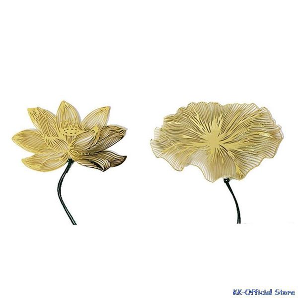 

bookmark chinese style metal hollow lotus leaf creative office stationery school supplies gifts art 1pc