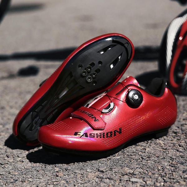 

cycling footwear the latest men self-locking road shoes colorful color changing professional mtb bike breathable non-slip racing, Black