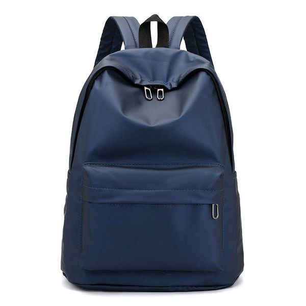 

men's and women's nylon business backpack, school shoulder bag, solid color, leisure, lapbackpack