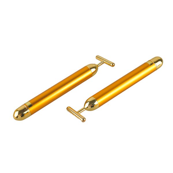 

2021 energy beauty bar 24k gold pulse firming massager facial roller massager derma skincare wrinkle treatment face massager with box