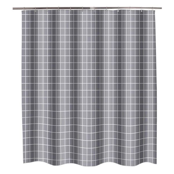 

shower curtains modern bathroom lattice striped curtain polyester waterproof with 12 stainless steel hooks