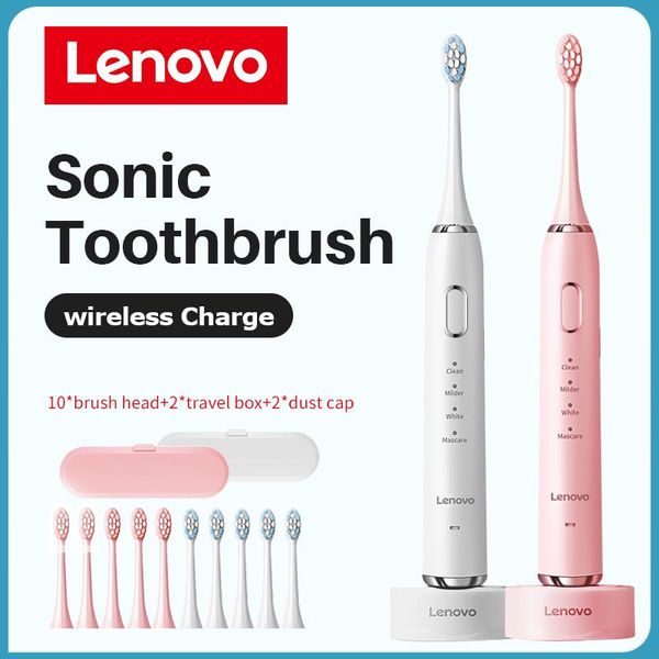 

smart electric toothbrush lenovo for children teeth ipx7 waterproof 10 brush heads with case wireless charging sonic tooth