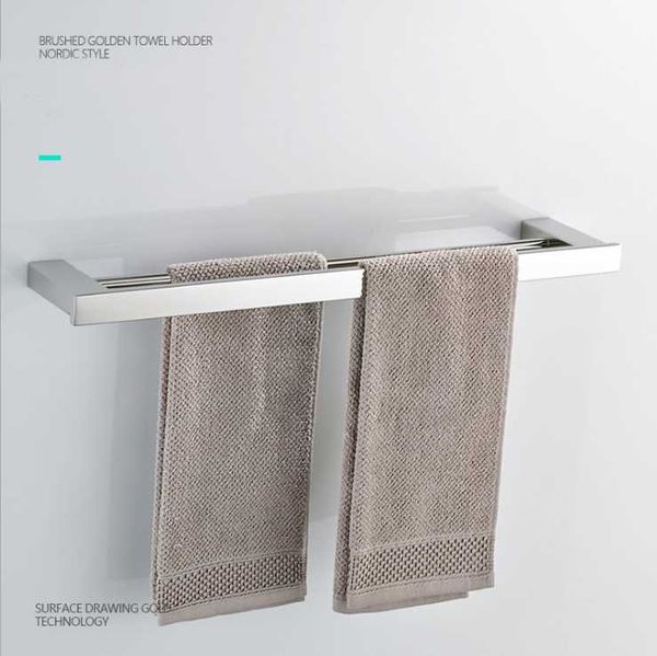 

towel racks chrome finish sus 304 stainless steel double bar rod rack towels hanging toilet bathroom