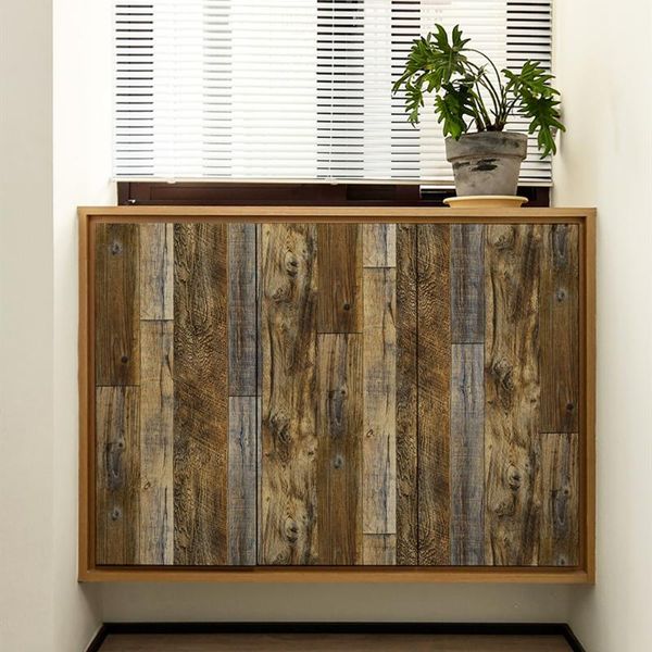 

wallpapers 45cmx1m self-adhesive wall stickers wood grain 3d wallpaper furniture contact paper for living room bedroom home decor