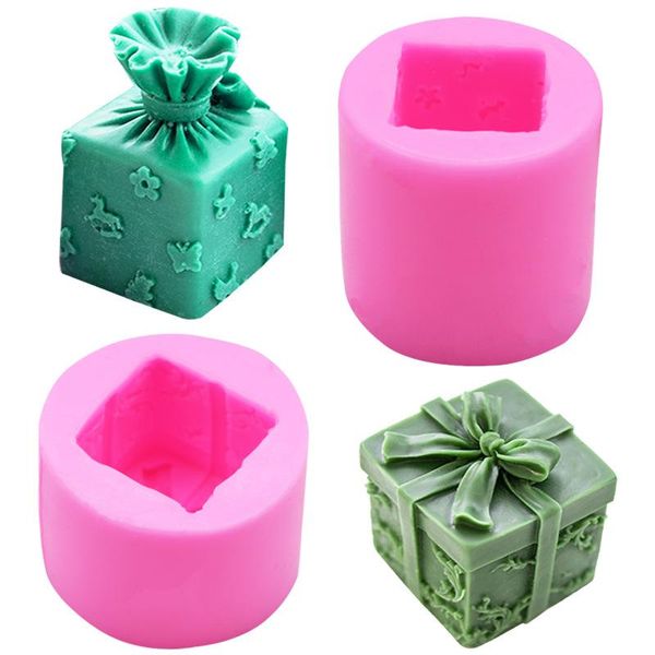 

baking moulds gift box shape silicone candle mold for diy handmade plaster ornaments handicrafts soap hand make