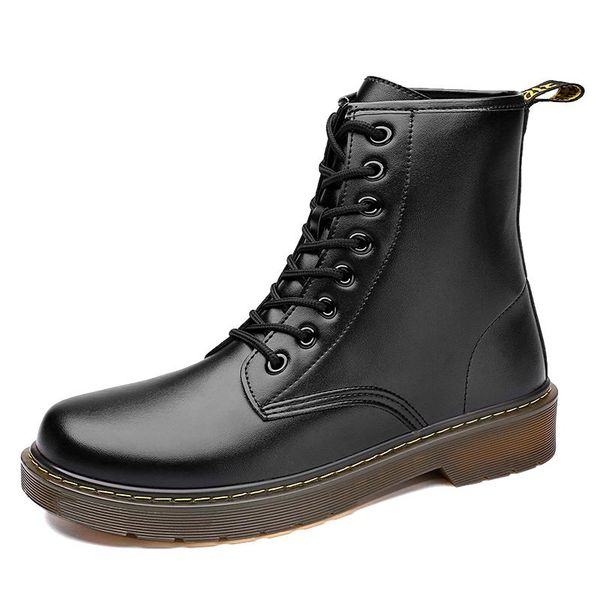 

dress shoes boots fashion men's genuine leather ankle lace up formal mens black brown basic men