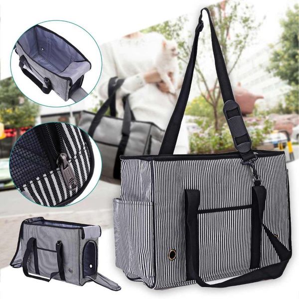 

pet carrier bag portable outdoor cat dog foldable travel handbag puppy carrying shoulder oxford bags s/m/l car seat covers