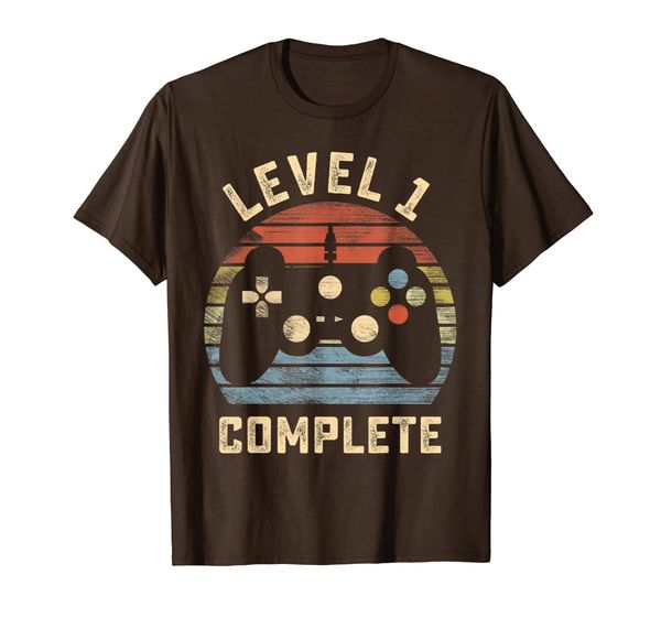 

level 1 complete vintage gift shirt celebrate 1st wedding t-shirt, White;black