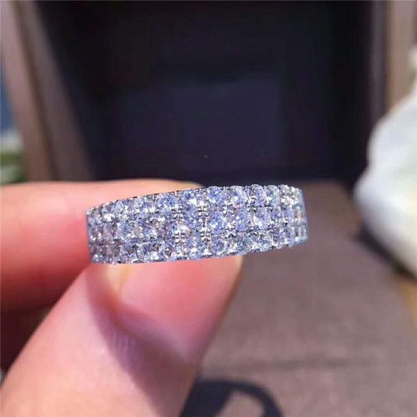 

cluster rings s925 sterling silver natural white diamond jewelry ring for women fine bijoux femme anillos de bizuteria 925, Golden;silver