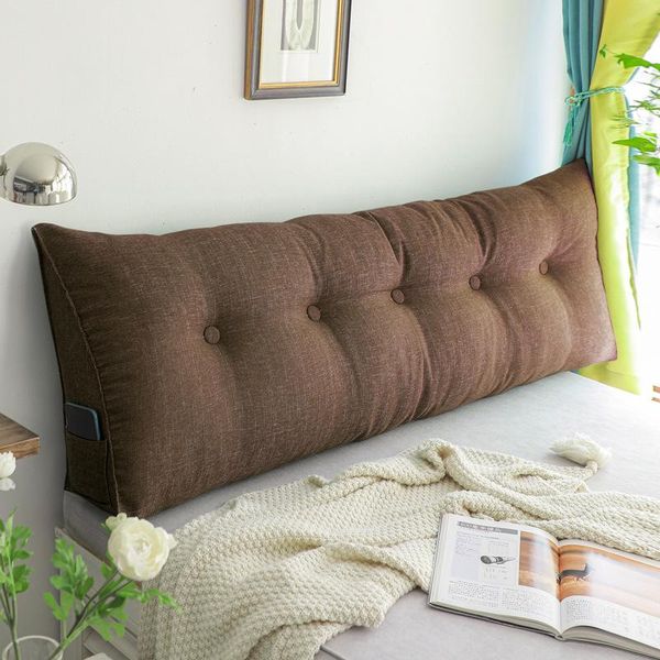 

pillow direct selling nordic simple solid color velvet bed head triangle back bay window long sofa large cushion zipper and