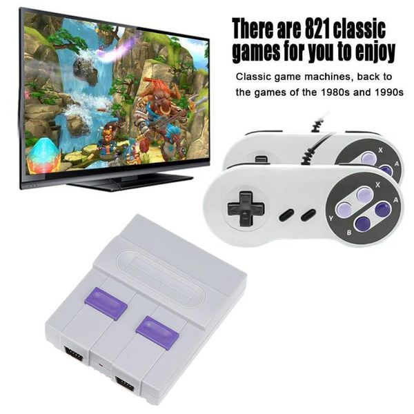 

game controllers & joysticks for tv video console built-in 821 games dual handheld retro wired controller with us/eu/uk plug