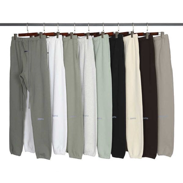 

autumn winter usa 3m reflective pants trousers casual matcha green coffee brown drawstring sweatpants men women jogger, Black