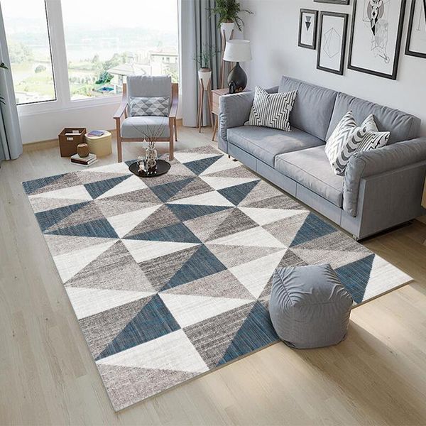 

carpets nordic vintage carpet for living room geometric black and white grid tatami crawling mat home decoration 10c