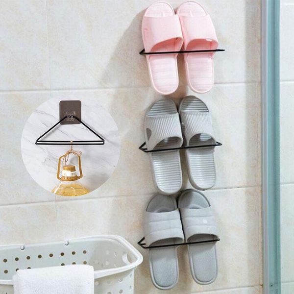 

clothing & wardrobe storage creative seamless wall-mounted shoe rack household slippers high heels shelf sneaker