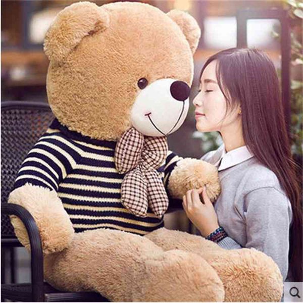 

large plush toy 1.6m genuine teddy sweater doll hug bear dress girl gift