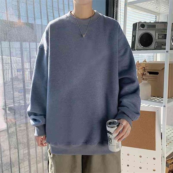 

fashion brand hoodies blue white classic spring autumn hip hop loose casual men's sweatshirts punk streetwear clothes 210818, Black