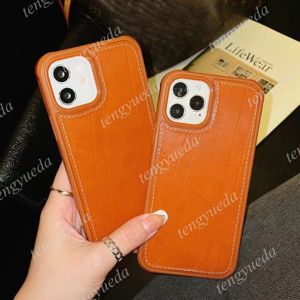 

Classic Orange Fashion Luxury Phone Cases for iphone 13 13pro 12 12Pro Max 11 11pro XS XR XsMax 8 plus High Quality Embossed Leather Case Co, Color 1-#h.letters
