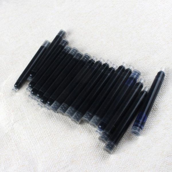 

10pcs disposable universal fountain pen standard cartridge ink refills blue, Black;red