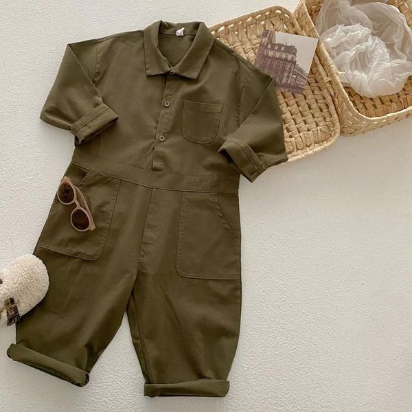 

jumpsuits kids pants autumn boys clothes toddler japanese style overalls baby girls casual loose children fashion outwear, Blue