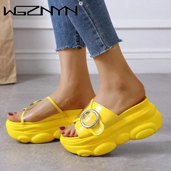 

woman shoes high heels women wedge slides 2021 summer beach outdoor slippers thick bottom flat platform sandals, Black