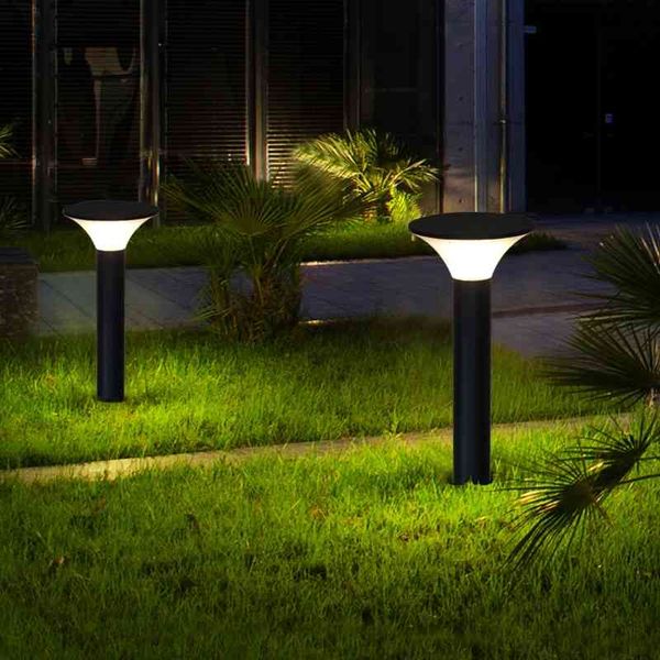 

outdoor led solar garden 7w square community villa park column courtyard lawn lamp