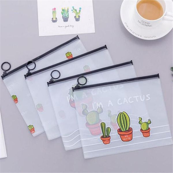 

cosmetic bags & cases cute transparent cactus travel bag make up case makeup file women organizer toiletry kit box