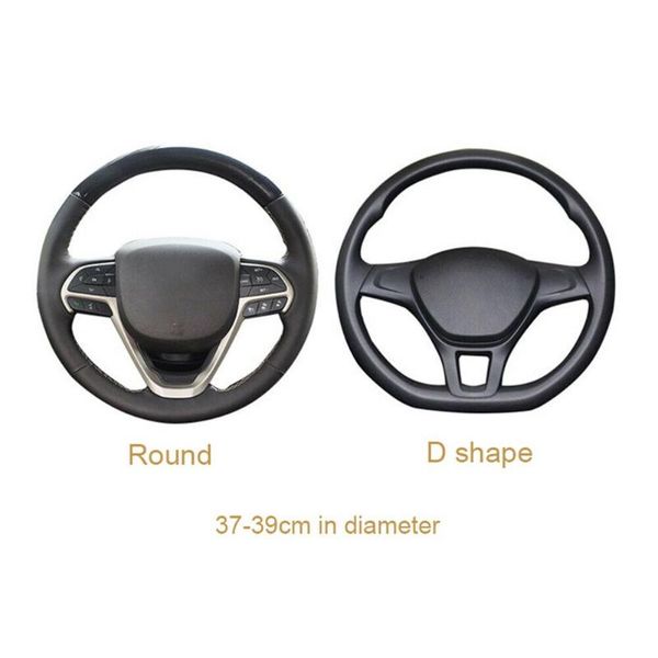

100% brand steering wheel cover 37-38cm accessories auto car suv black covers