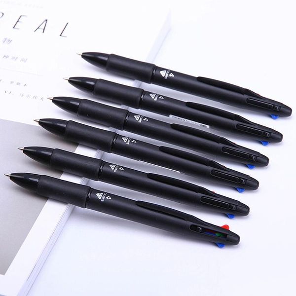 

ballpoint pens 6pcs/lot multifunction pen for marker writing stationery 4 in 1 multicolor creative retractable, Blue;orange
