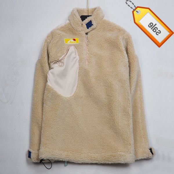 

autumn off style white new winter thickened casual lamb plush jacket couple men's and women's pullover, Black