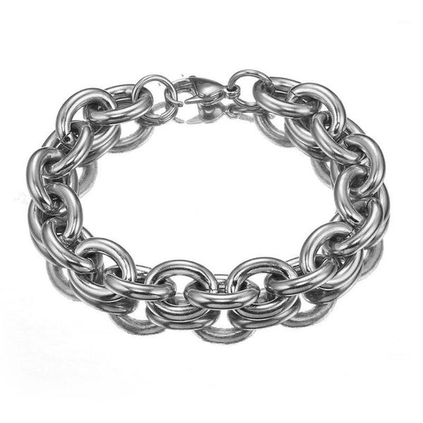 

cable chain bracelets for men women o lo clasp stainless steel gold silver black mens jewelry gifts 8/11/13/15mm1