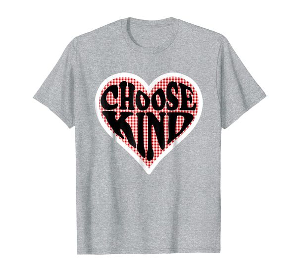 

Choose Kind tshirt Teacher Plaid Heart Shirt for Women Girls, Mainly pictures