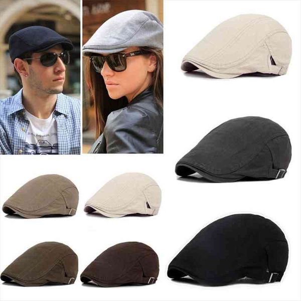 

mens retro casual ivy hat summer winter golf driving cabbies flat cap outdoor breathable adjustable solid beret sun hat, Blue;gray