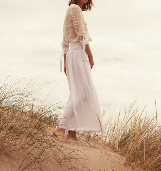 

skirt french 100% silk pure color fairy fluttering casual fashion all-match white half women p4t0, Black