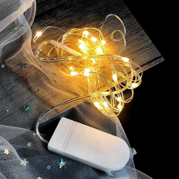 

strings led string light 1m 2m 3m longth fairy night silver wire for christmas garland room bedroom indoor wedding decoration lamp