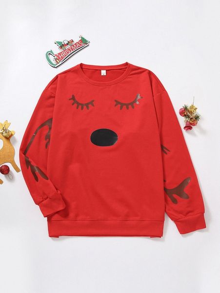 

men christmas cartoon graphic sweatshirt f7gg#, Black