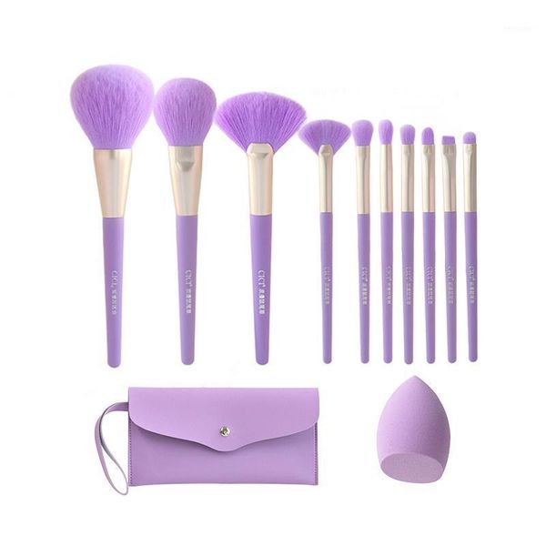 

brush for masks 10pcs purple bag eyeshadow eyes cosmetics sponge makeup brushes1