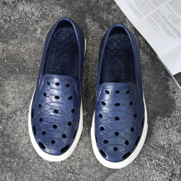 

summer fashion mens running shoes blue black grey orange beach hole breathable slippers men casual sandals