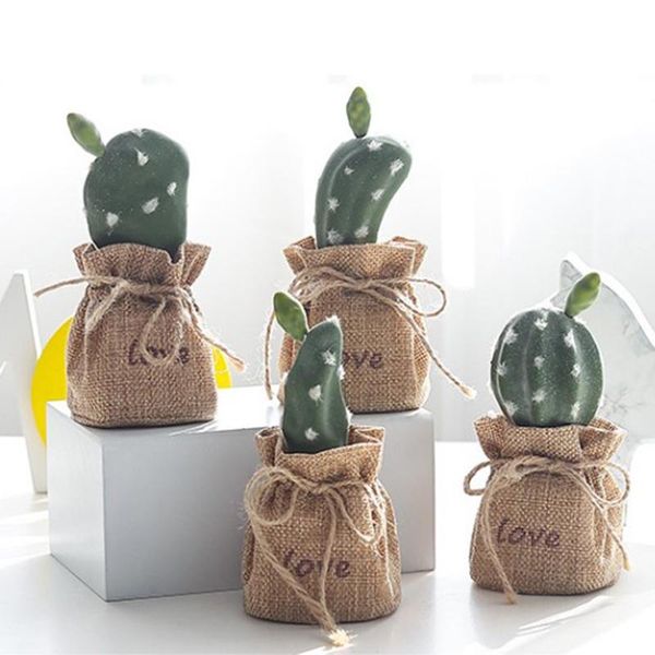 

creative decoration table potted plants mini cactus artificial ornaments love cute plant for home decor decorative flowers & wreaths