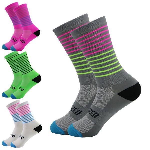 

sports socks brand colorful sport cycling running men women coolmax football basketball, Black