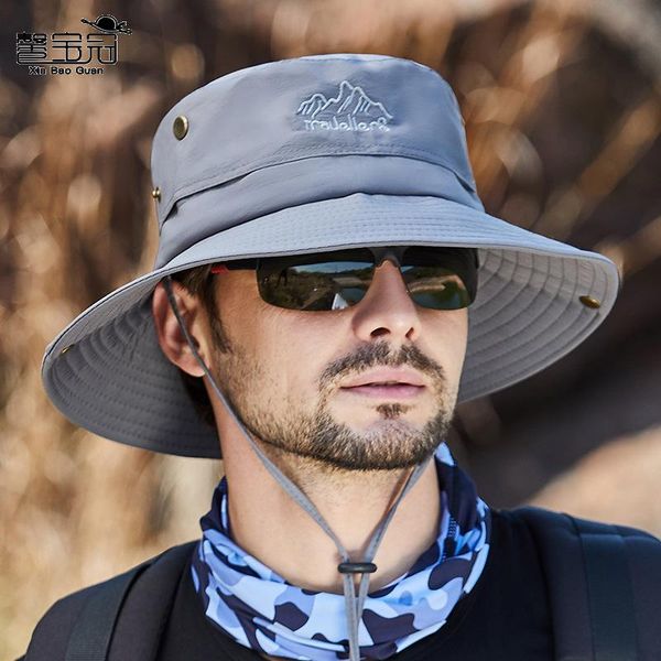 

beanie/skull caps cross-border hats men's summer fisherman outdoor breathable sun women's hiking fishing, Blue;gray