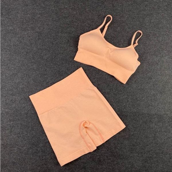 

seamless yoga set short orange women sportswear fitness clothing sports shorts woukout suits gym tracksuit for woman outfit