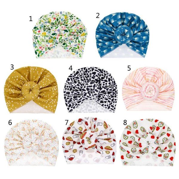 

caps & hats flower girl headband born infant toddler kid baby turban soft beanie hat cap po props, Yellow