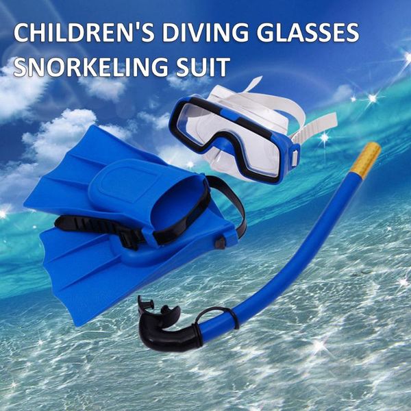 

diving masks underwater mask swimming easy breath tube set boy girl goggles snorkels flippers children