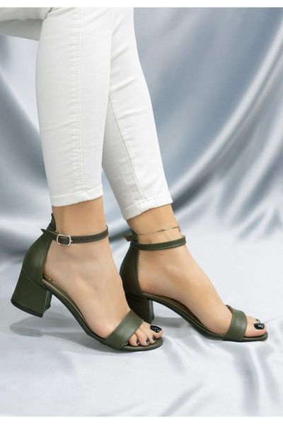 

dress shoes epon dark green skin single band high-heeled, Black