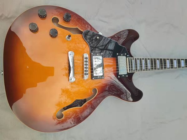 

classical jazz six string electric guitar, package mail home, new product release