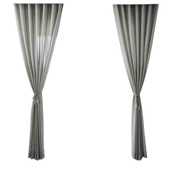 

curtain & drapes light grey color sheer for the living room
